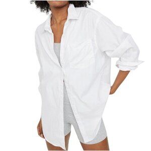 Offline by Aerie Oversized White Button-Down Shirt